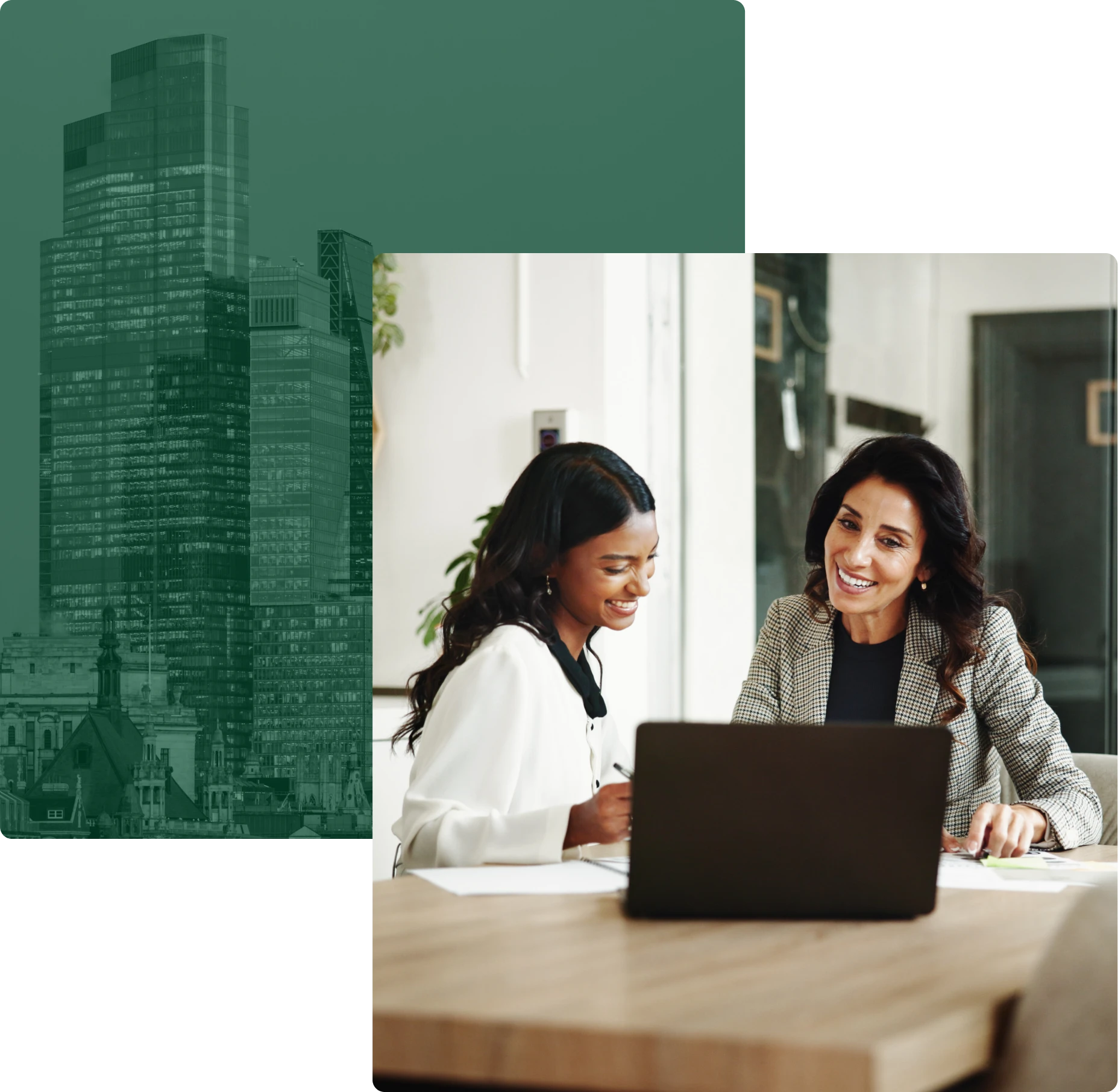 Business meeting with laptop