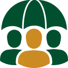 Group under umbrella icon
