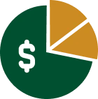 Financial data representation graphic